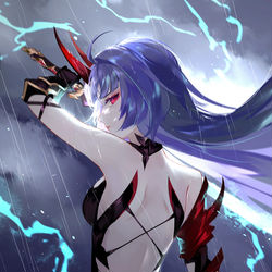 This is a pixiv picture whose title is 雷之律者.