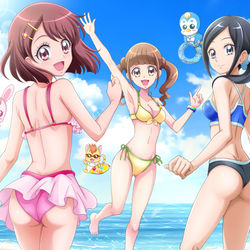 This is a pixiv picture whose title is ヒープリ水着絵.