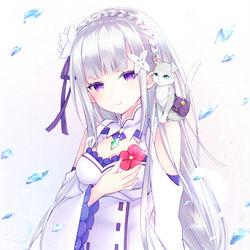 This is a pixiv picture whose title is エミリア+.｡･.｡*ﾟ.