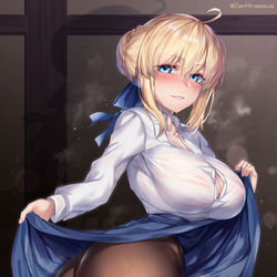 This is a pixiv picture whose title is 直穿きセイバーさん.