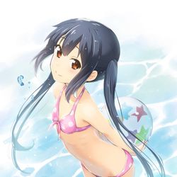 This is a pixiv picture whose title is 水着あずにゃん.