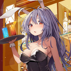 This is a pixiv picture whose title is バニーガールのうどんげちゃんがご奉仕してくれるようですよ！.
