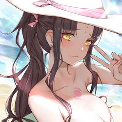 This is a pixiv picture whose title is 杀生院(水着).