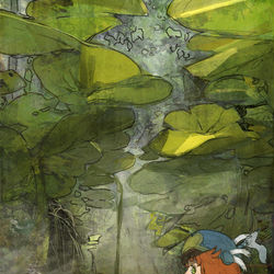 This is a pixiv picture whose title is ハクメイ一人旅.