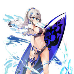 This is a pixiv picture whose title is 【お仕事】ブレイヴガールレイヴンズ/水着スコルゼ.