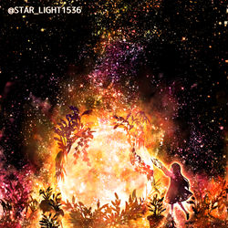 This is a pixiv picture whose title is 月隠.