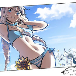 This is a pixiv picture whose title is 崩坏女武神泳装合集.