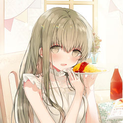 This is a pixiv picture whose title is 「えっと…作ってみたのですが…」.