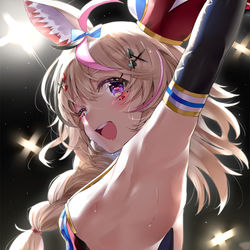 This is a pixiv picture whose title is ホロライブ5期生『尾丸ポルカ』デザインの担当をさせて頂きました！.