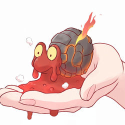This is a pixiv picture whose title is 手乗りマグカルゴ.
