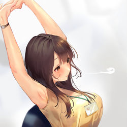 This is a pixiv picture whose title is つかれたあ〜.
