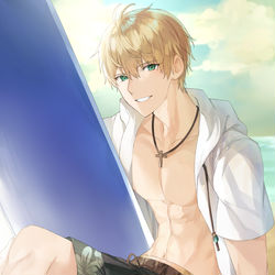 This is a pixiv picture whose title is Summer Arthur.