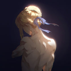 This is a pixiv picture whose title is 背中.