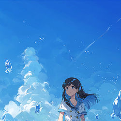 This is a pixiv picture whose title is 梅雨明け.