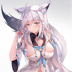 This is a pixiv picture whose title is 白上吹雪Official.