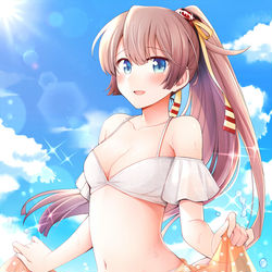 This is a pixiv picture whose title is 水着風雲.