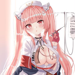 This is a pixiv picture whose title is 「指揮官、横になって…痛いのは一瞬だけよ」.