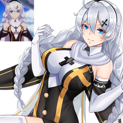 This is a pixiv picture whose title is Kiana (divine prayer) 😊😊.