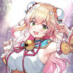 This is a pixiv picture whose title is ホロライブ５期生 桃鈴ねね.