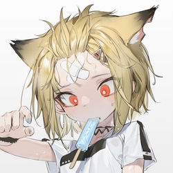 This is a pixiv picture whose title is 热.