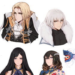 This is a pixiv picture whose title is 悪魔城 X Bloodstained.