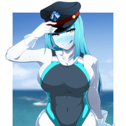 This is a pixiv picture whose title is 雪女だって泳ぎたい！.