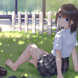 This is a pixiv picture whose title is 一休み.