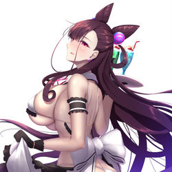 This is a pixiv picture whose title is 水着メイド紫式部.