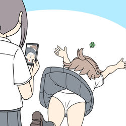 This is a pixiv picture whose title is 「あー！待ってぉおうッ！？」.