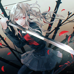 This is a pixiv picture whose title is 辺古山ペコ.