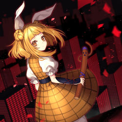 This is a pixiv picture whose title is 幻想は赤く黒く/花とあめ.