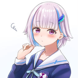 This is a pixiv picture whose title is 思い切って髪短くしたはいいもののだんだん不安になってきたリゼ様.