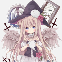 This is a pixiv picture whose title is 時計の魔女.