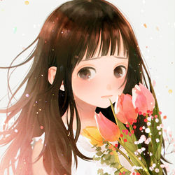 This is a pixiv picture whose title is 花束.