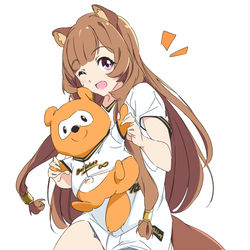 This is a pixiv picture whose title is ポンタ君ぬいぐるみ＆ラフタリアさん.