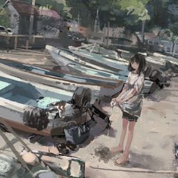 This is a pixiv picture whose title is 船.