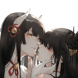 This is a pixiv picture whose title is 黒髪.
