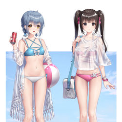 This is a pixiv picture whose title is ひみつの授業 水着.