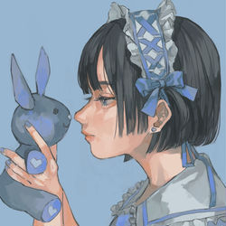 This is a pixiv picture whose title is 💙.