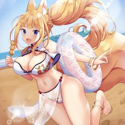 This is a pixiv picture whose title is QQのなつやすみ.