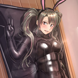This is a pixiv picture whose title is 圧縮うさぎぴーす.