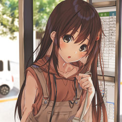 This is a pixiv picture whose title is 「待っててくれたの？」.
