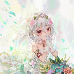 This is a pixiv picture whose title is 花嫁コッコロ.