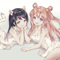 This is a pixiv picture whose title is シオリ & ハツネ.