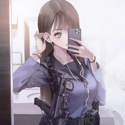 This is a pixiv picture whose title is MP7.