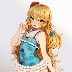 This is a pixiv picture whose title is 水着ベリル.