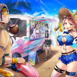 This is a pixiv picture whose title is 荒野の海バー.