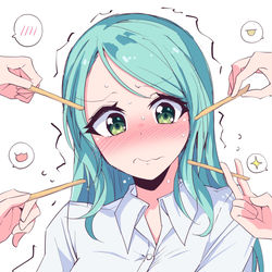 This is a pixiv picture whose title is 紗夜さんは誘惑なんてされない….