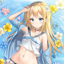 This is a pixiv picture whose title is 水.