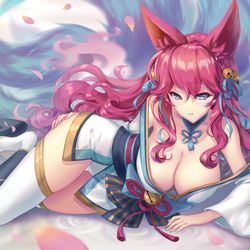 This is a pixiv picture whose title is Spirit Blossom Ahri 靈花祭阿璃.